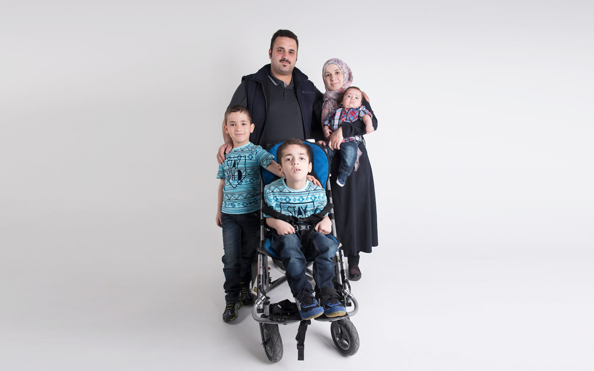 Photo of Syrian refugee family that utilized CHEO services